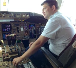 Im Flugzeug Cockpit