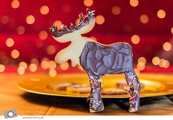 Weihnachtsplätzchen: Butterkekse mit Schokolade