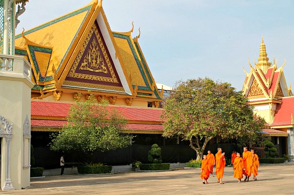 Phnom Penh Mönche Palast Kambodscha