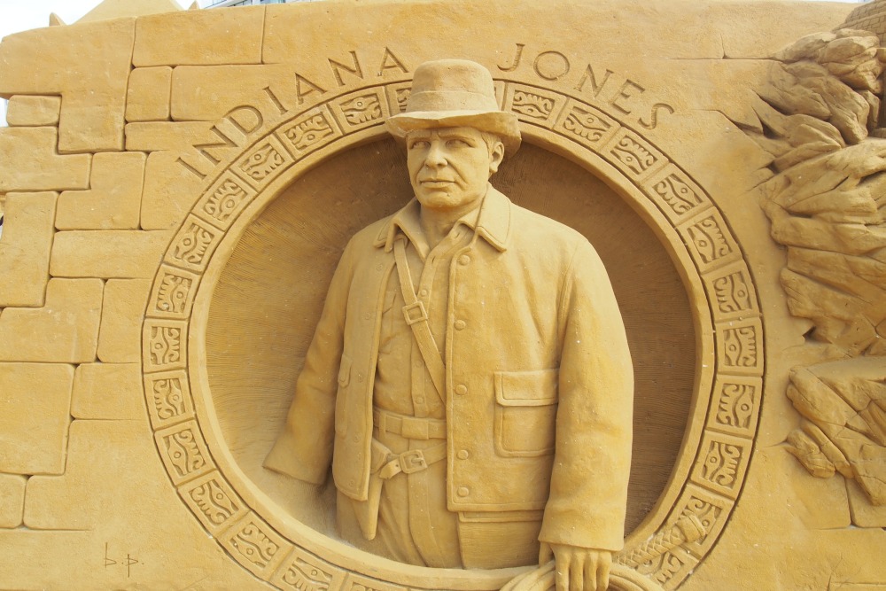 Indiana Jones beim Sandskulpturen Festival in Oostende
