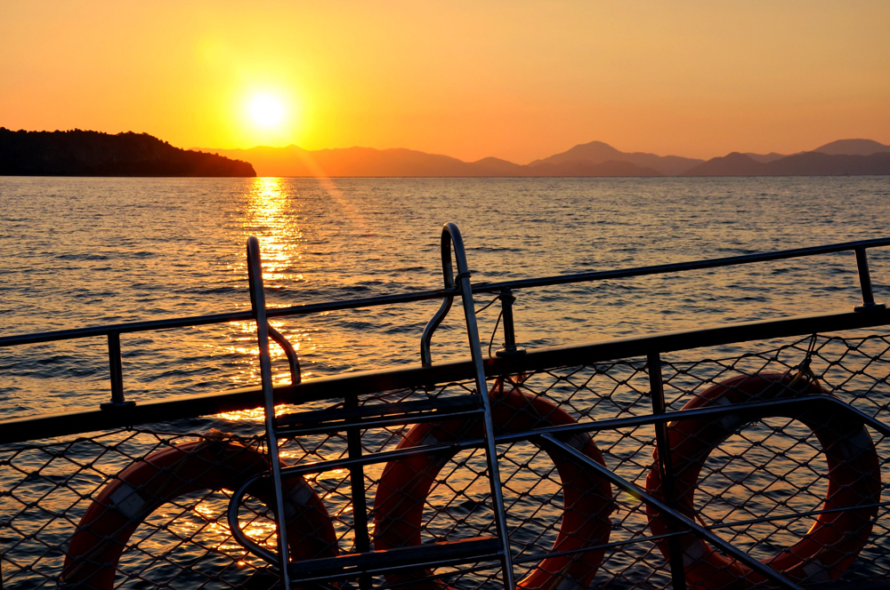 Fethiye Türkei Bootsfahrt Sonnenuntergang