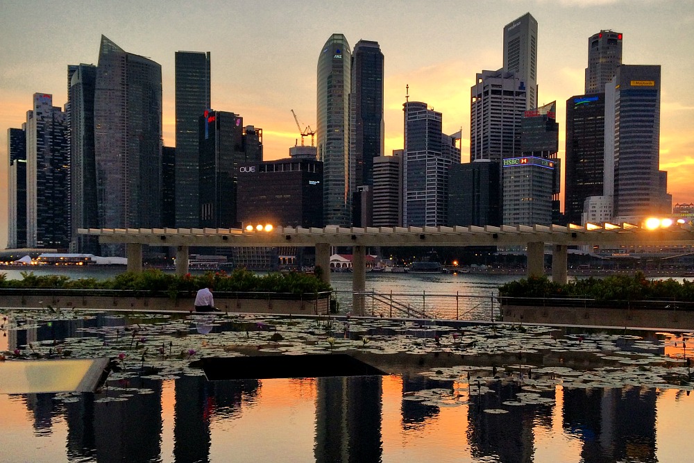 Singapore Skyline Sunset