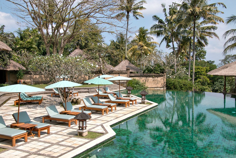 Infinity Pool Luxushotel Amandari Bali Ubud