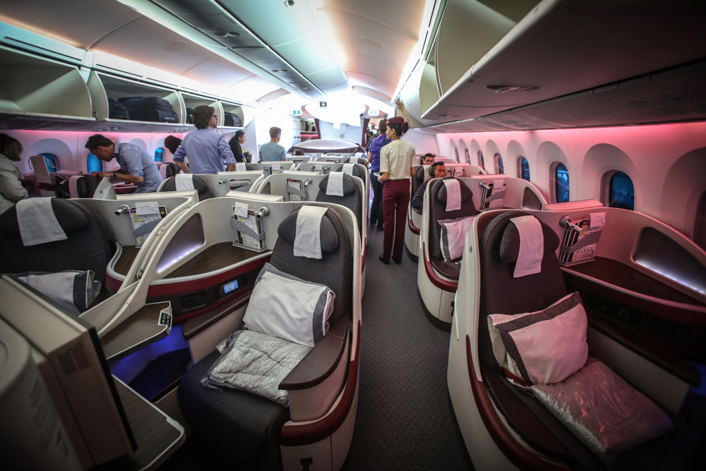 3 Business Class Qatar Airways Dreamliner Boeing 787