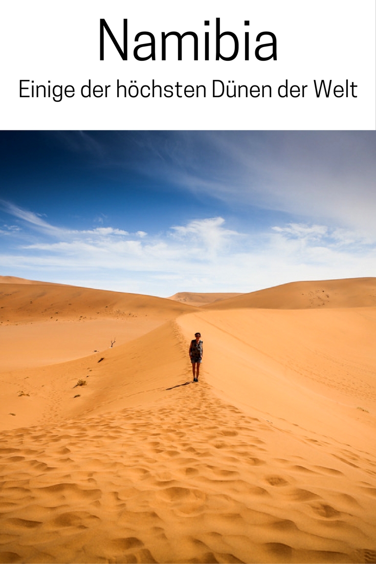 Namibia, Afrika: Einige der höchsten Dünen der Welt sind Big Daddy und Dune 45 in der Namib Wüste. Lest mehr dazu im Reiseblog!