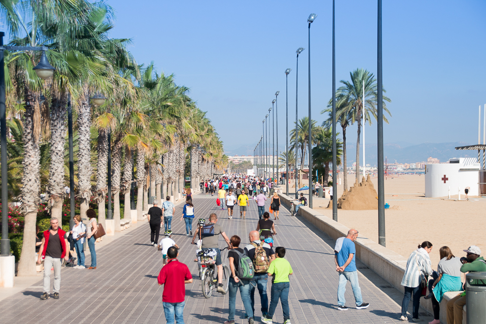 Strandpromenade von Valencia