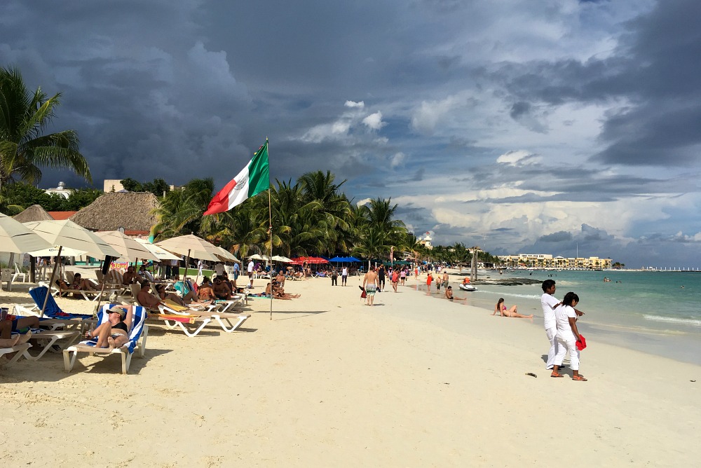 Strand von Playa del Carmen, Yucatan, Mexiko