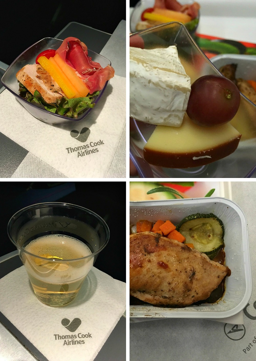 Essen in der Condor Business Class 