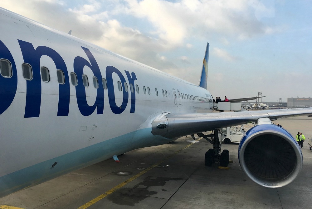 Flug in der Condor Premium Class