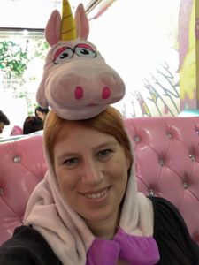 Reiseblogger Anja Beckmann als Einhorn