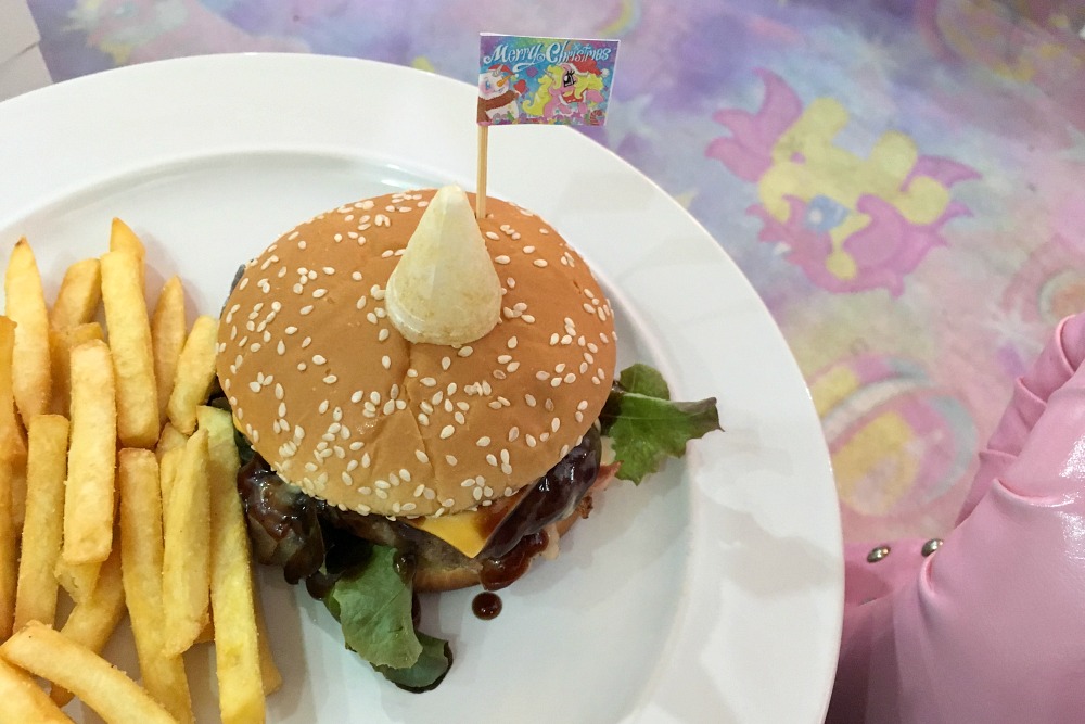 Burger im Unicorn Cafe