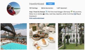 Reiseblogs auf Instagram: Travel on Toast