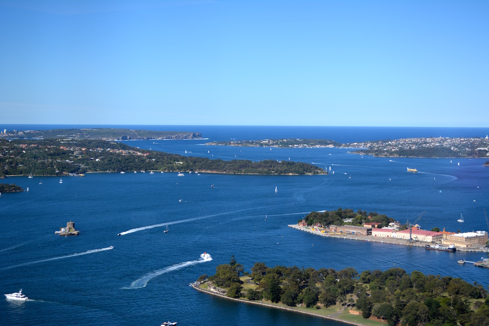 Blick von North Head auf Sydney, Australien