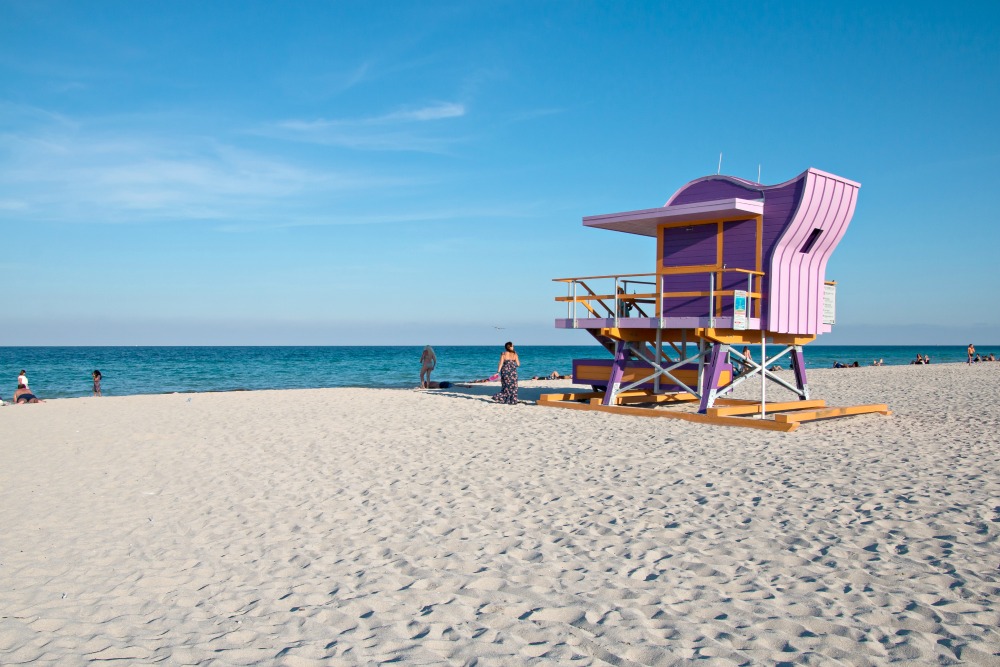 Miami Beach: Strand und bunte Hütten