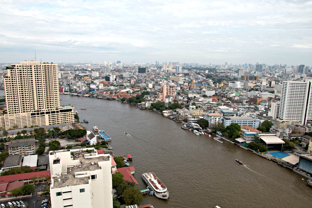 Ausblick auf den Fluss in Bangkok