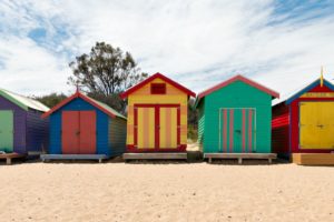Brighton Beach Boxes: Strandtag in Melbourne, Australien