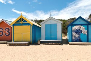 Brighton Beach Boxes: Strandtag in Melbourne, Australien