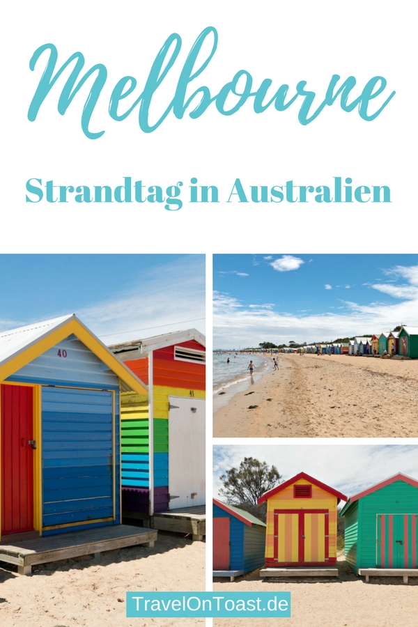 Strandtag mit Sehenswürdigkeit: In Melbourne, der zweitgrößten Stadt von Australien, erlebe ich die bunten Brighton Beach Boxes. Ich erzähle euch, ob sich der Besuch der 82 Strandhütten lohnt und wie ihr am besten dorthin kommt. #Australien #Melbourne #BrightonBeachBoxes