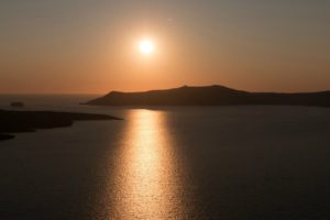 Sonnenuntergang auf Santorini Griechenland