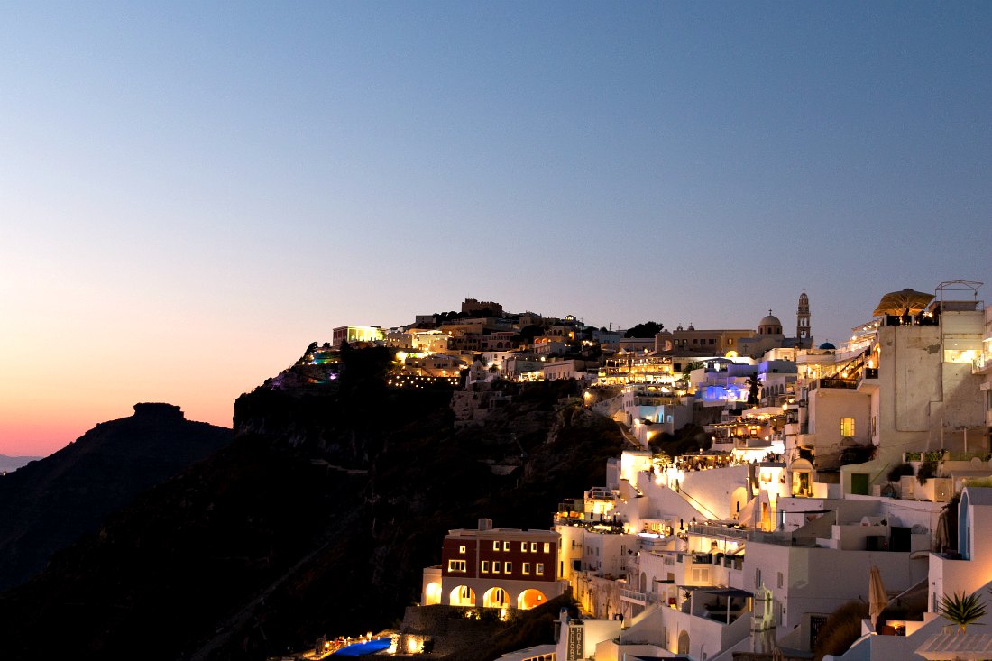 Sonnenuntergang auf Santorini Griechenland