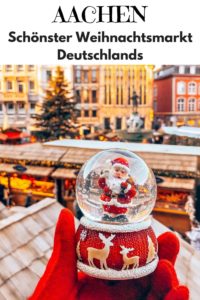 Schönster Weihnachtsmarkt Deutschlands: Aachen (NRW). Einer der besten Weihnachtsmärkte Europas findet vor der Kulisse des historischen Rathauses und des Doms statt. In diesem Artikel findest du alles zu Öffnungszeiten, Anreise, Hotel und den schönsten Ständen auf dem Aachener Weihnachtsmarkt - mit vielen Bildern. #Aachen #NRW #Weihnachtsmarkt #Reisen #Reiseinspiration #Reisetipps #Reiseziele #Reiseblog