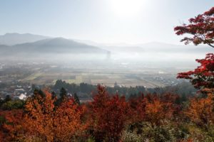 Herbstwälder in Nordjapan