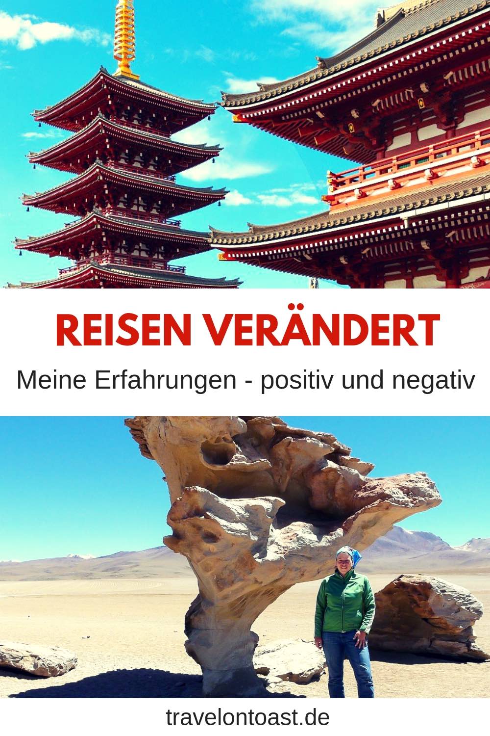 Wie mich das Reisen bzw. meine Weltreise verändert hat? Gerade außerhalb meiner Komfortzone wie nach Japan oder Südamerika? Hier kommt meine Antwort, mit ihr nehme ich an der Blogparade "Reisen verändert" von Sabine (Blog Ferngeweht) teil.