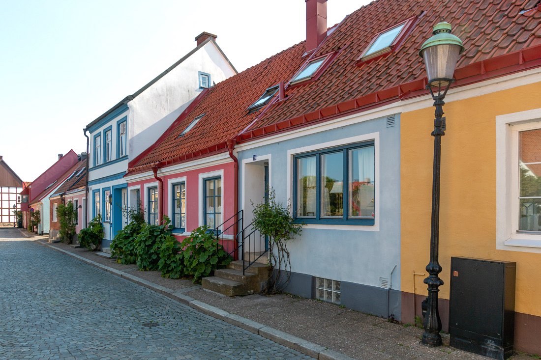 Kleurrijke huizen in Ystad