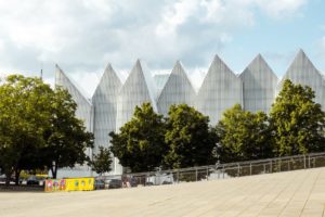 Moderne Architektur der Philharmonie Stettin