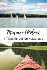 (Enthält Werbung) Habt ihr Lust auf Natur, Wasser und Entschleunigung pur? Über 2.700 Seen findet ihr in Masuren (polnisch: Mazury), nur rund 1,5 Stunden Flugzeit von Dortmund entfernt. Hier könnt ihr etwa segeln, Kajak fahren oder schwimmen. Und es gibt noch mehr Sehenswürdigkeiten und Highlights! Im Juli 2020 bin ich zur masurischen Seenplatte (Pojezierze Mazurskie) gereist. Hier kommen meine 7 Tipps für Kurzurlaub in Masuren.