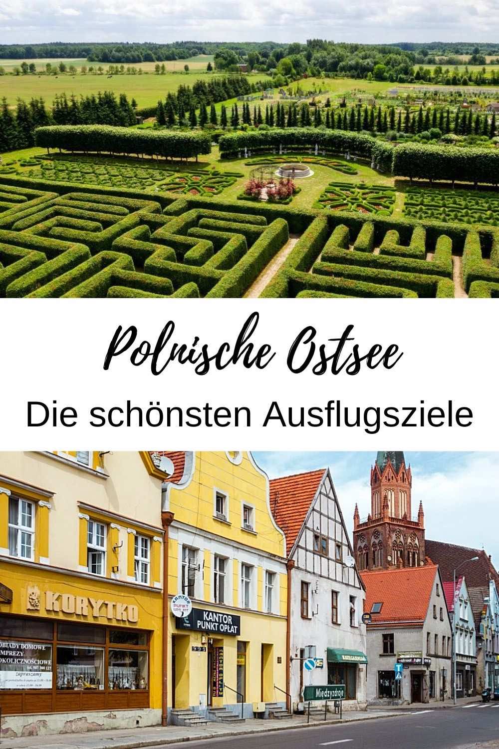 Plant ihr Urlaub an der polnischen Ostsee, etwa in Kolberg? Und möchtet ihr neben Strand auch Ausflüge in die Umgebung erleben? Im Reiseblog findet ihr meine schönsten Ausflugsziele: ob die Traumgärten Hortulus Dobrzyca mit Labyrinth und Aussichtsturm, die historische Stadt Treptow (Trzebiatów), ein Museum mit Zeitreise ins 19. Jahrhundert oder das Wikingerdorf Wollin (Wolin). | Polen Urlaub | Polen Ostsee | polnische Ostseeküste | Ostsee Urlaub | Kurztrip Europa