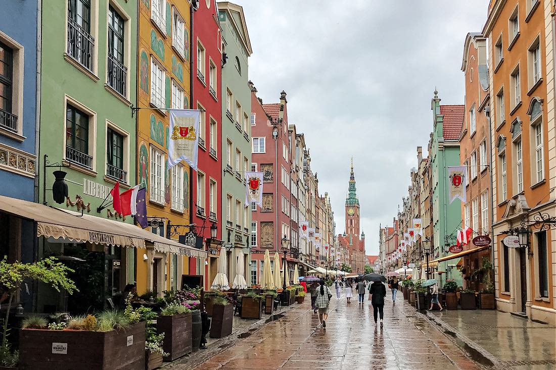 Long alley in Gdansk