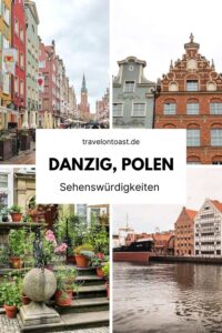Danzig Reisetipps für deinen Polen Urlaub. Auf der Route kannst du die Sehenswürdigkeiten der Rechtstadt auf eigene Faust zu Fuß entdecken.
