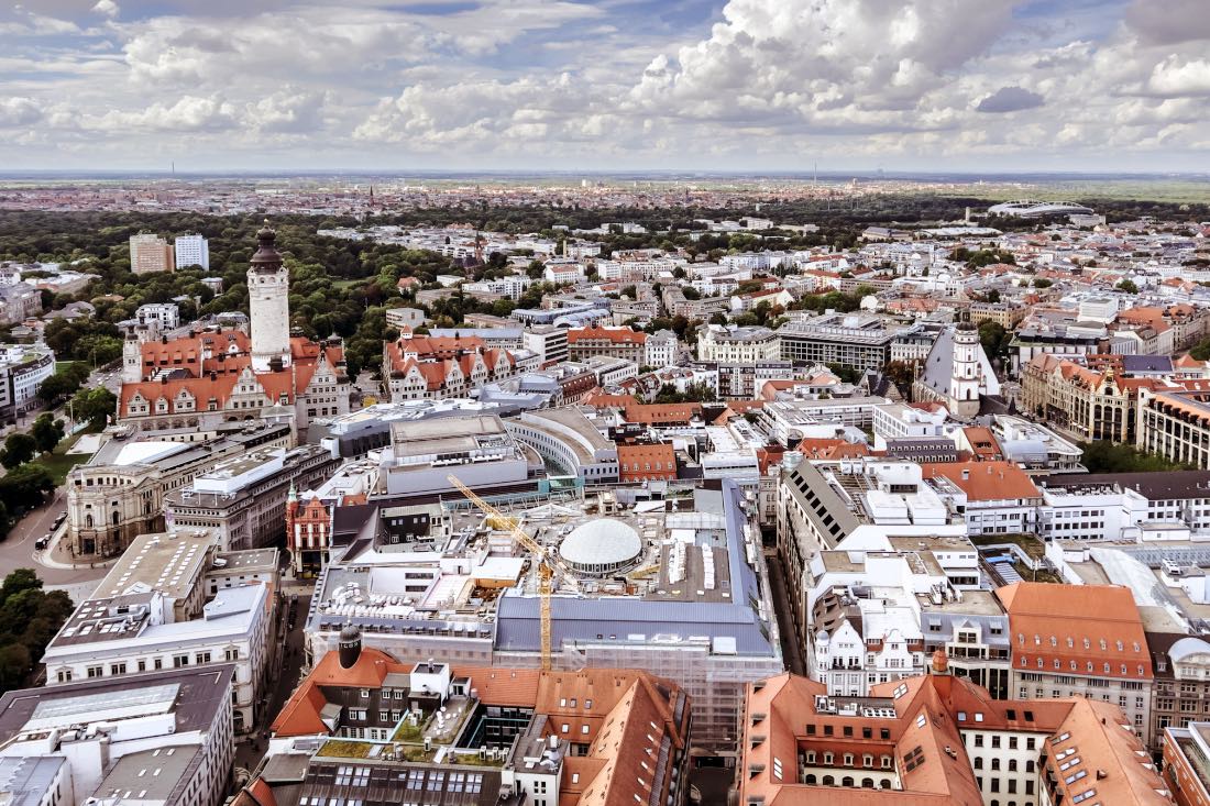 Aussicht vom City Hochhaus Leipzig